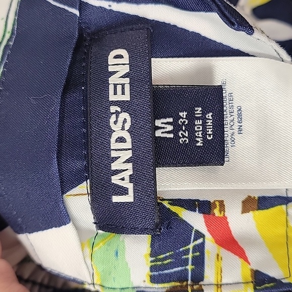 Lands End 6 inch Volley Sailboats Men Size Medium Swimsuit - Picture 7 of 8